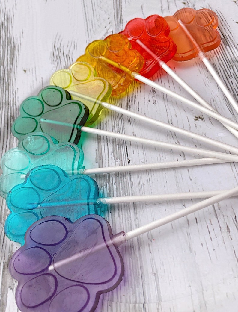 Dog Paw Print Shaped Lollipops Doggy Paws Print Candy Etsy