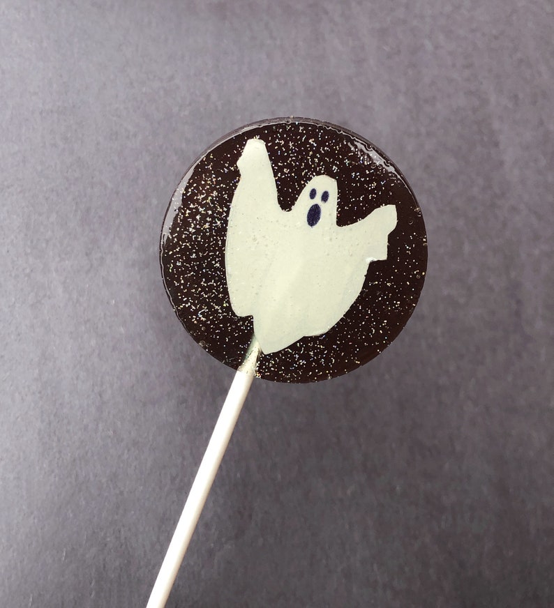 Ghosts lollipops party favors, spooky themed lollipops, halloween birthday, Halloween party, boo halloween treats, ghosts candy, SET OF 6 image 3