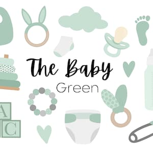 Baby Clipart, Babyparty, Einladung, Baby Spielzeug, digitaler Download