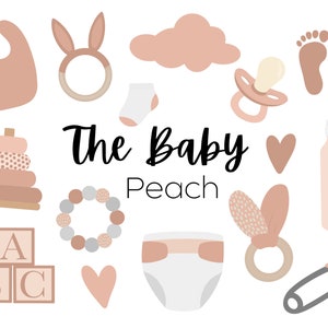 Baby Clipart, Babyparty, Einladung, Babyspielzeug, digitaler Download