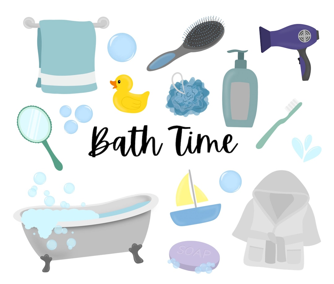 Bath Time Clipart Etsy
