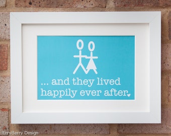 Happily Ever After, Mr & Mrs - Giclée print