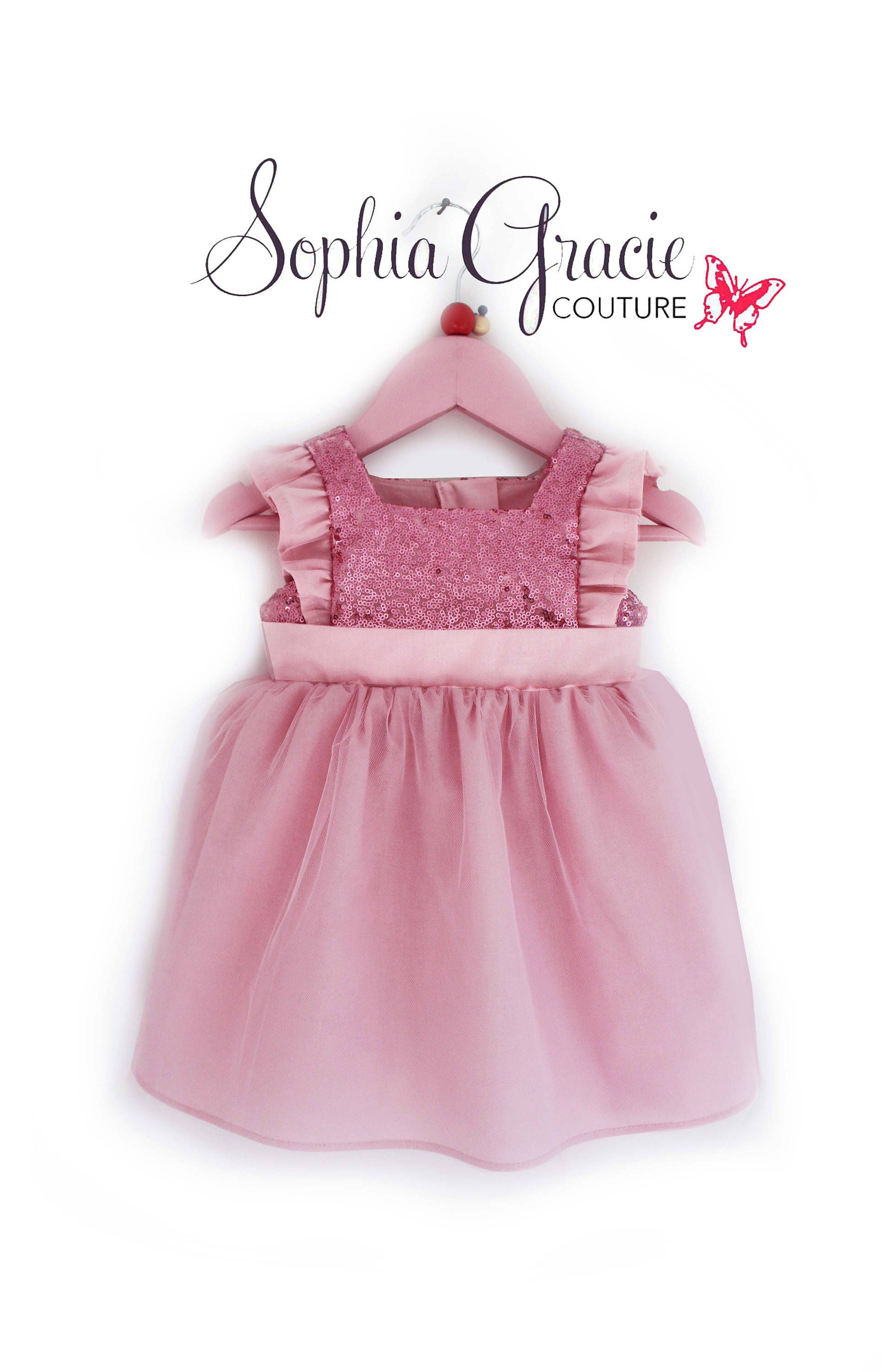 girls pink sparkly dress