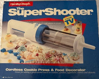 Vintage Hamilton Beach The Super Shooter Cordless Cookie Press Food Decorator 80000