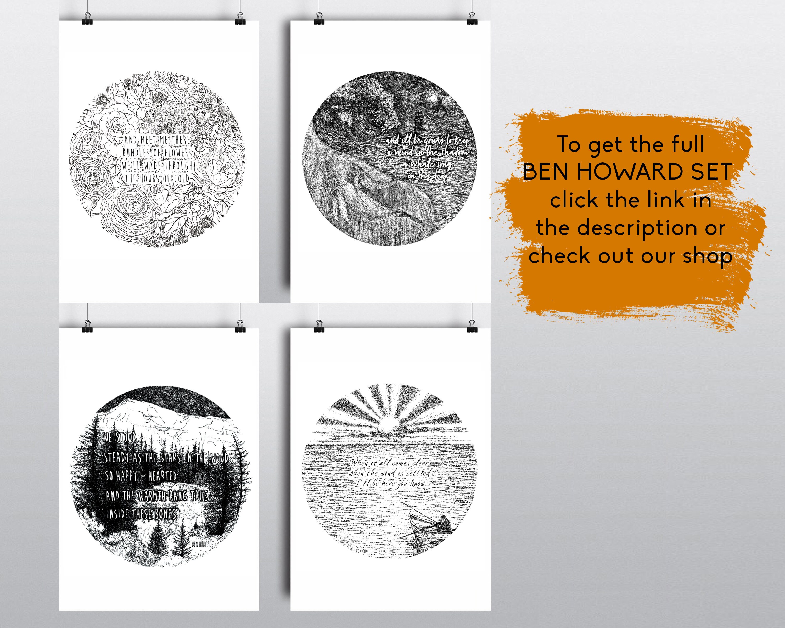 Old Pine Ben Howard Art Print Music Lyrics Mountain Etsy