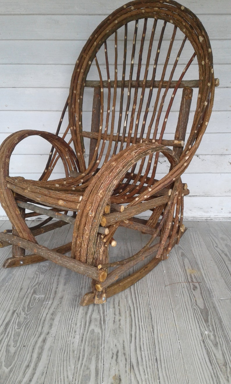 King Size Willow Rocking Chair Etsy