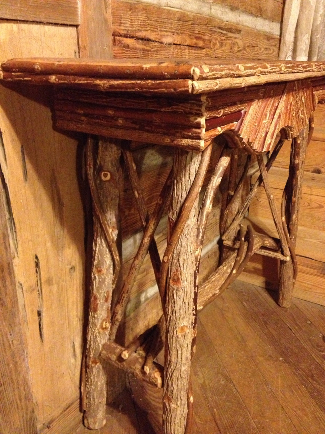 Willow Console Table With Beautiful Weathered Barn Wood Etsy