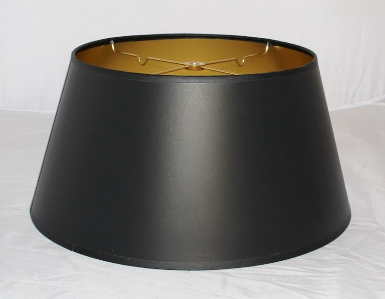 Satin Black Parchment Paper Plug In Pendant Light Drum Swag Lamp Chandelier Mid Century Hanging Lamp Vintage Antique Retro USA Made 10-18W