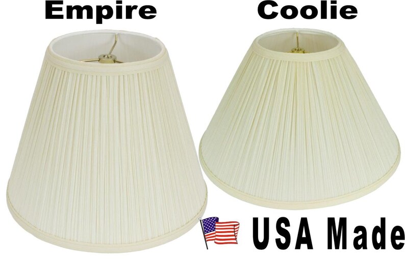 Mushroom Pleated Lamp Shades Cream Empire Or Coolie Shape Fits Small To Very Large Lamps Usa American Made 10 24 Wide