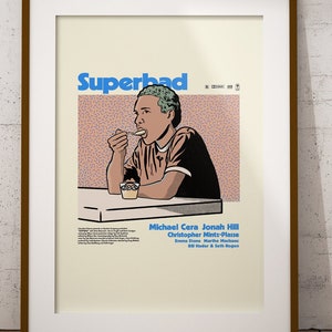 Superbad poster (Greg Motolla, 2007) [Superbad movie poster; alternative movie poster; illustrated movie poster; Steven Glansburg poster]