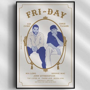 Friday movie poster (alternative movie poster; Friday movie poster stylized in Zig Zag packaging)
