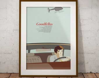 Goodfellas poster (Martin Scorsese, 1990) [alternative movie poster; illustrated movie poster; minimalist movie poster]