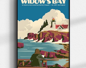 Widow's Bay Travel Poster - Vintage Inspired Widow's Bay TV poster