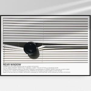 Rear Window poster (Alfred Hitchcock, 1954) [alternative movie poster; minimalist movie poster]