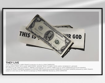 They Live poster (John Carpenter, 1988) [alternative movie poster; minimalist movie poster]