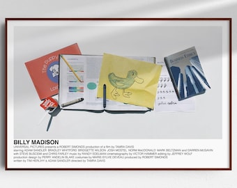 Billy Madison poster (Tamra Davis, 1994) [alternative movie poster; minimalist movie poster]