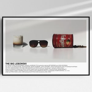 The Big Lebowski poster (Coen Brothers, 1998) [alternative movie poster; minimalist movie poster]