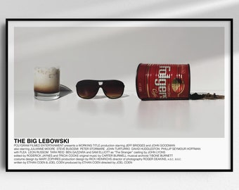 The Big Lebowski poster (Coen Brothers, 1998) [alternative movie poster; minimalist movie poster]