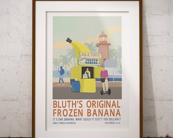 Arrested Development poster [Bluth Banana Stand ad] (alternative TV poster; vintage inspired ad; minimalist Arrested Development poster)