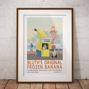 Arrested Development poster [Bluth Banana Stand ad] (alternative TV poster; vintage inspired ad; minimalist Arrested Development poster)