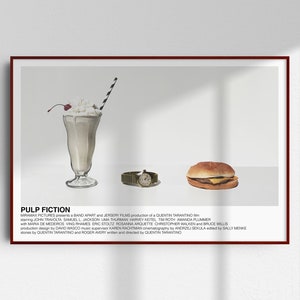Pulp Fiction poster (Quentin Tarantino, 1994) [minimalist movie poster; alternative movie poster]