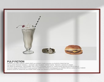 Pulp Fiction poster (Quentin Tarantino, 1994) [minimalist movie poster; alternative movie poster]