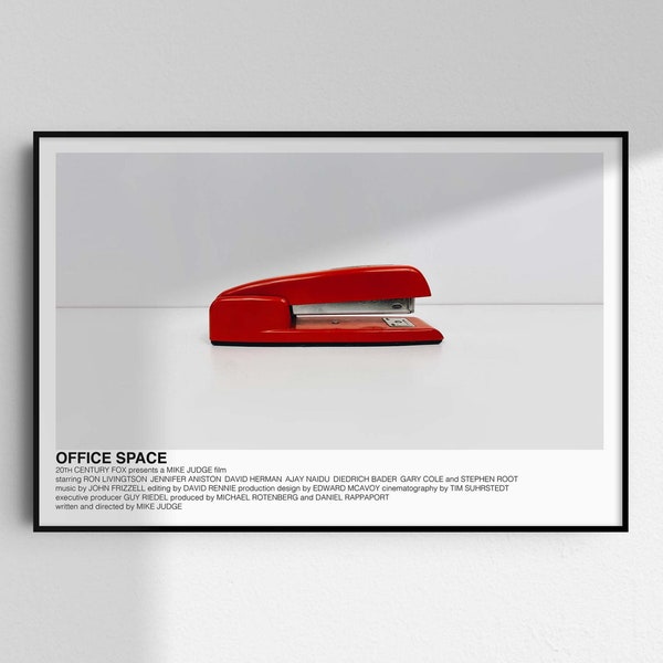 Office Space poster (Mike Judge, 1999) [alternative movie poster; minimalist movie poster]