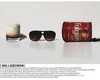 The Big Lebowski poster (Coen Brothers, 1998) [alternative movie poster; minimalist movie poster]