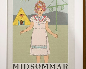 Midsommar poster (Ari Aster, 2019) [alternative movie poster; illustrated movie poster]