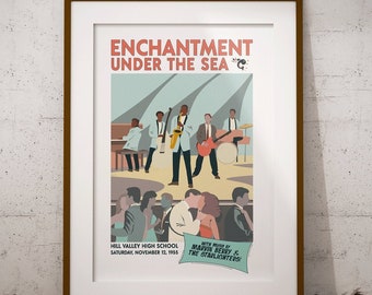 Back to the Future poster (Enchantment Under the Sea dance poster) [vintage inspired movie poster]