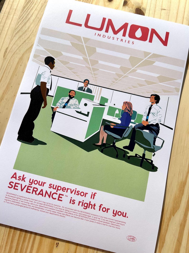 Vintage Lumon Industries Severance Ad Poster: TV Show Art Print - Etsy