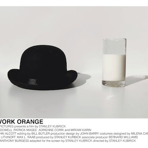 A Clockwork Orange poster (Stanley Kubrick, 1971) [alternative movie poster; minimalist movie poster]