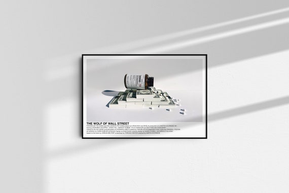 Wolf of Wall Street poster (Martin Scorsese, 2013) [alternate movie posters; minimalist movie posters]