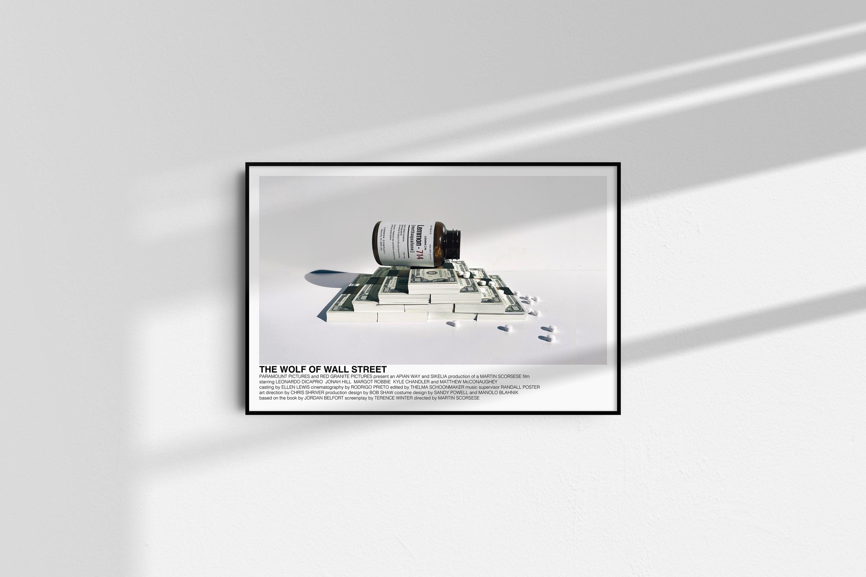 Wolf of Wall Street poster (Martin Scorsese, 2013) [alternate movie posters; minimalist movie posters]