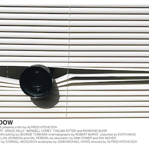 Rear Window poster (Alfred Hitchcock, 1954) [alternative movie poster; minimalist movie poster]