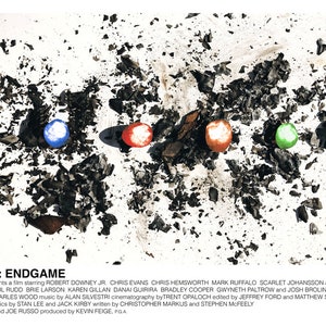 Avengers: Endgame poster (Anthony and Joe Russo, 2019) [alternative movie poster; minimalist movie poster]