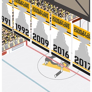 Vintage Inspired Pittsburgh Travel Poster PPG Paints Arena Pittsburgh Penguins Stanley Cup poster image 2