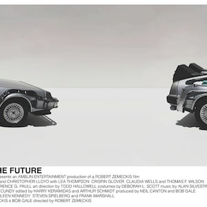 Back to the Future poster (Robert Zemeckis, 1985) [alternative movie poster; minimalist movie poster]