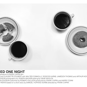 It Happened One Night poster (Frank Capra, 1934) [alternative movie poster; minimalist movie poster]