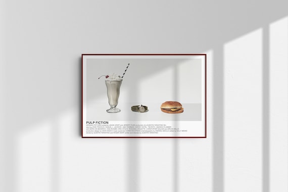Pulp Fiction poster (Quentin Tarantino, 1994) [minimalist movie poster; alternative movie poster]