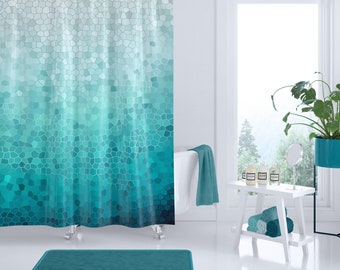 Aqua shower curtain discount