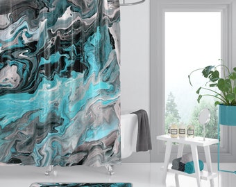 Items Similar To Marble Earth Tone Shower Curtain Layers Strata