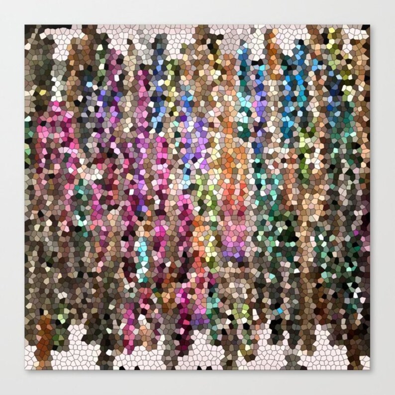 Jewel Tone Mosaic Fleece Blanket Sapphire Amethyst Etsy