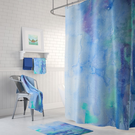 watercolor horse shower curtain