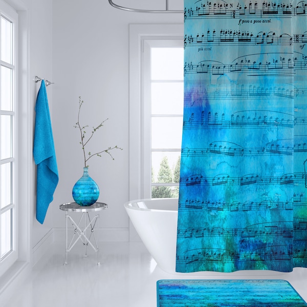 Music Shower Curtain Etsy