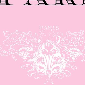 Pink Paris pillow Bonjour Paris throw pillow, Eiffel Tower, girlie, crown, throw pillow, home, decor, designer, travel theme image 3