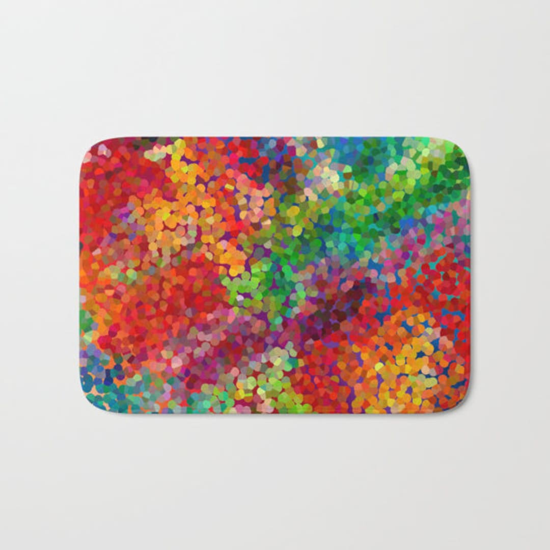 Colorful Bath Mat Color Theory Made to Match Red, Green, Blue, Colorful