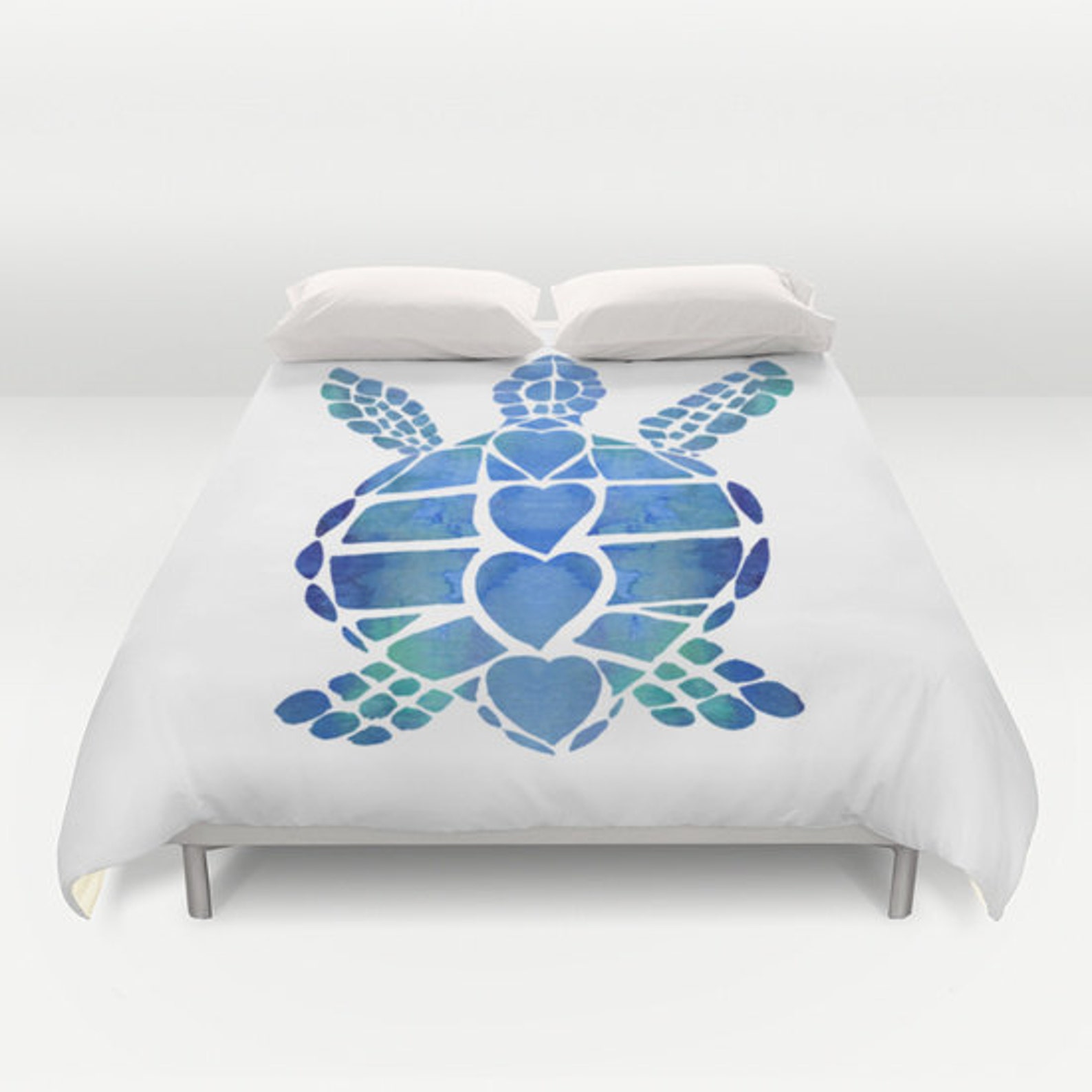 Sea Turtle Throw Pillow Cute Surfer Style Blue Ocean Etsy