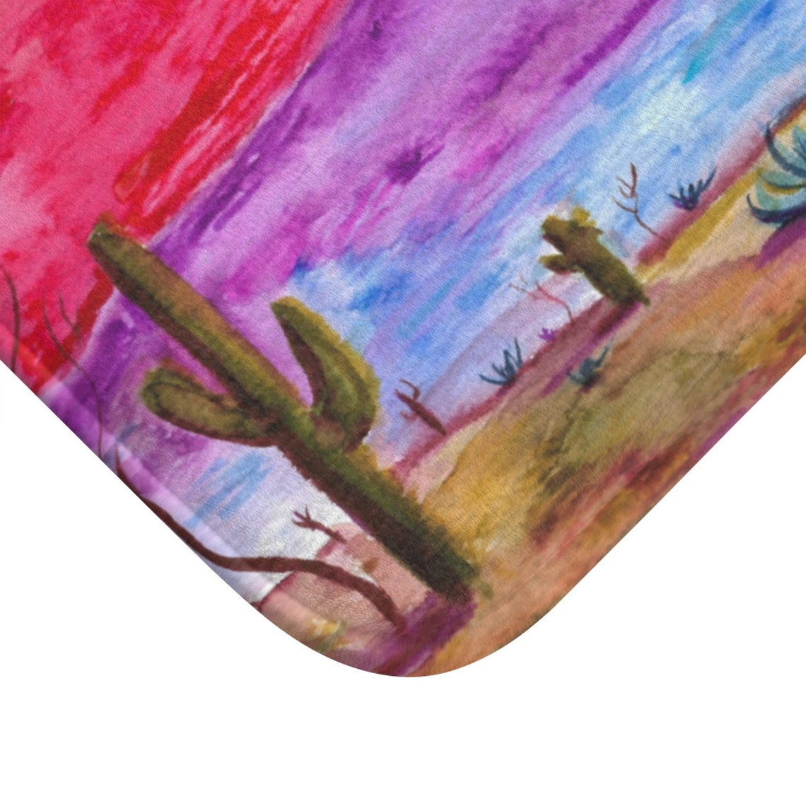 Alfombra de baño paisaje del desierto puesta de sol | Etsy