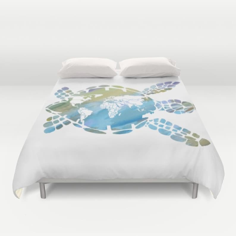 Sea Turtle Duvet Cover Or Comforter Mother Earth Etsy